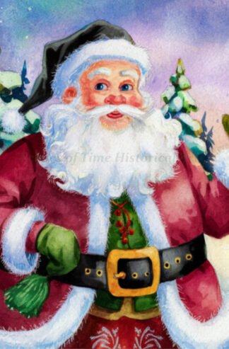 Old Time Traditional Santa Germany Scene